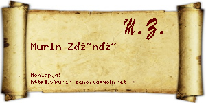 Murin Zénó névjegykártya
